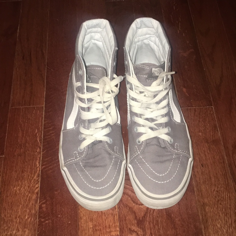 Grey high top vans